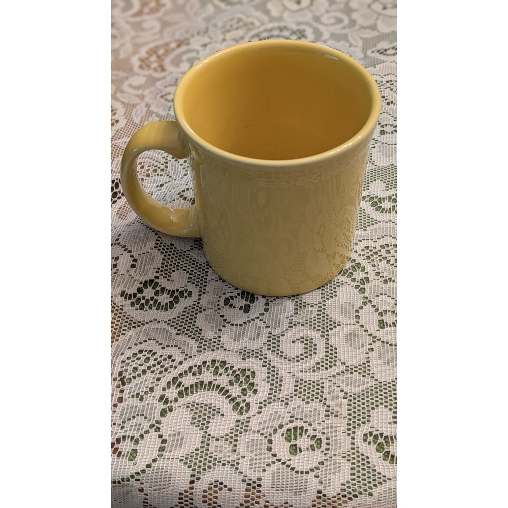 Fiesta Ware Sunflower Yellow Coffee Mug Cups  12 oz. Made in USA Vtg